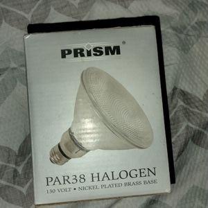 Prism HP38FL90, Par38 Halogen, 130V, Nickel Plated Brass Base Light Bulb (New)